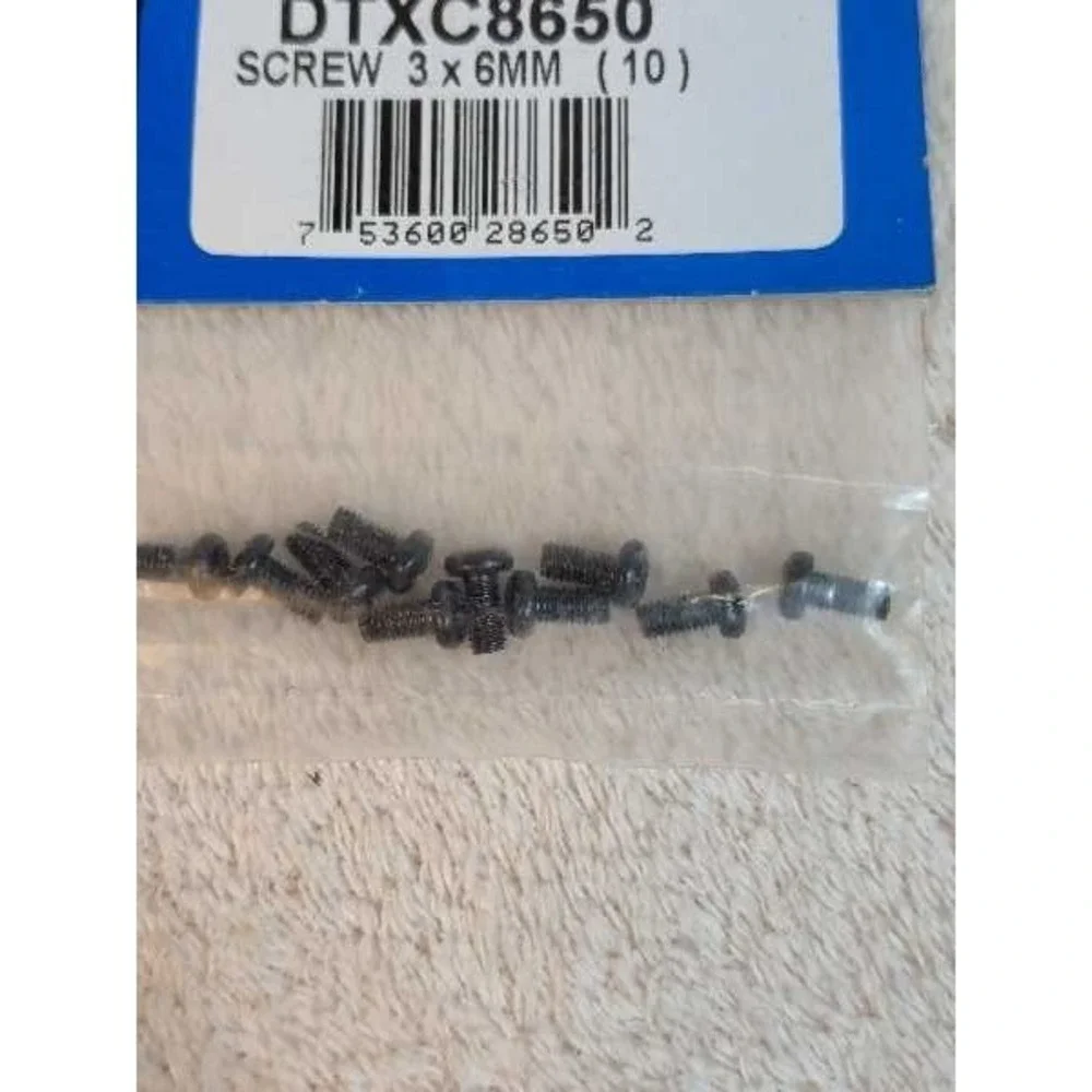 Duratrax DTXC8650 RC Screw 3x6mm 10pk Black Metal New